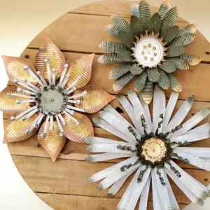 Handmade Metal Flower Wall Decor