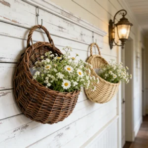 Natural Woven Willow Hanging Basket
