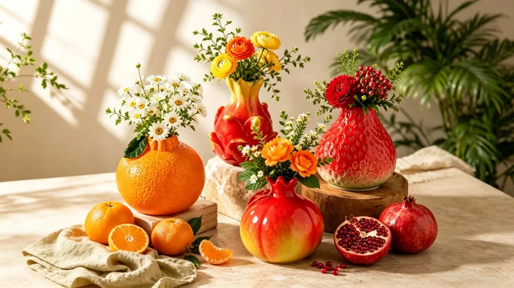 lovely homelife home decor-fruit-shaped ceramic vases collection